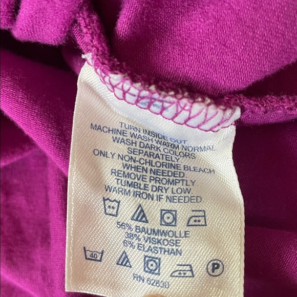 Lands' End Top Womens 3X Purple Wrap Front Short Sleeve Active Workout Lounge - Picture 7 of 9